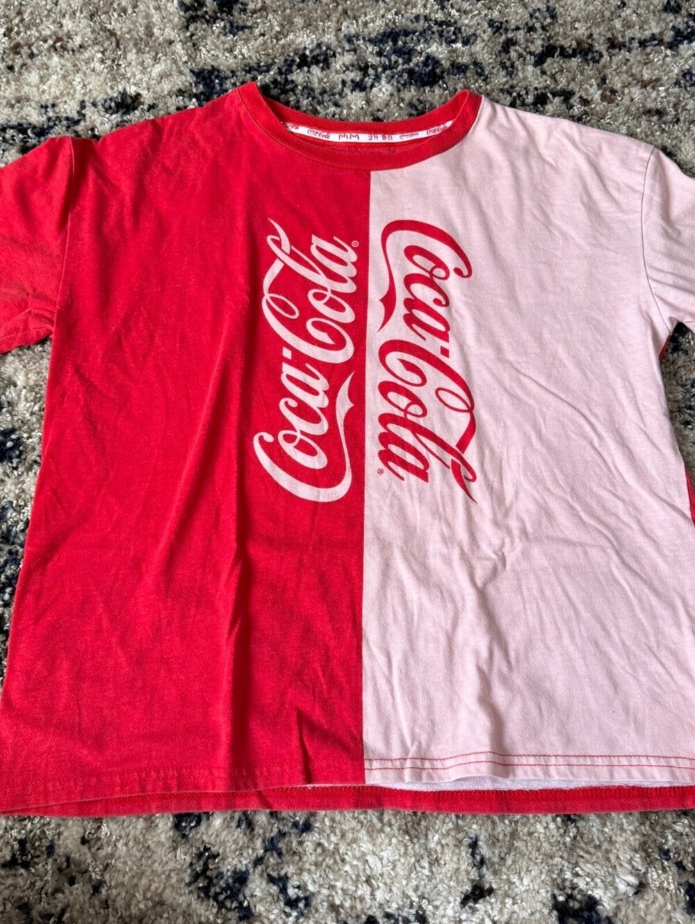 Coca-Cola Split Colorblock Tee Red S